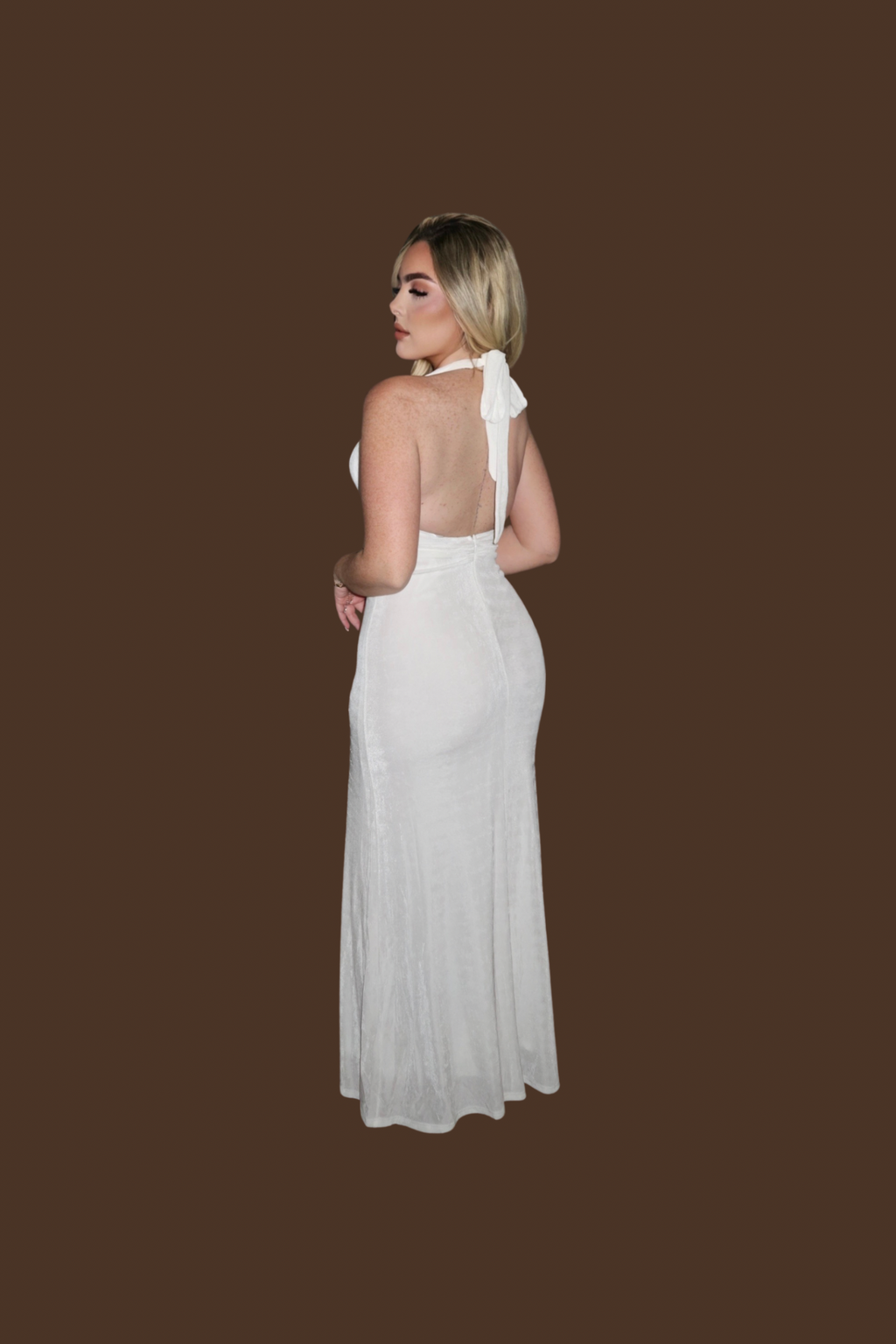 Pearl Drape Maxi Dress