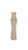 Sculpted Sand Maxi Dress