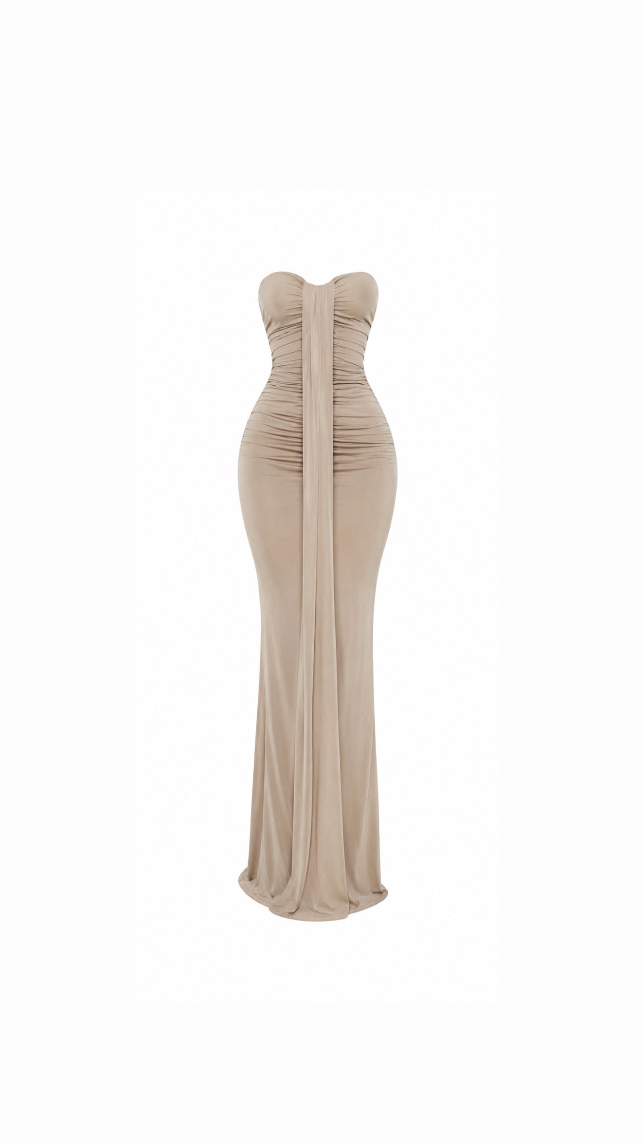 Sculpted Sand Maxi Dress